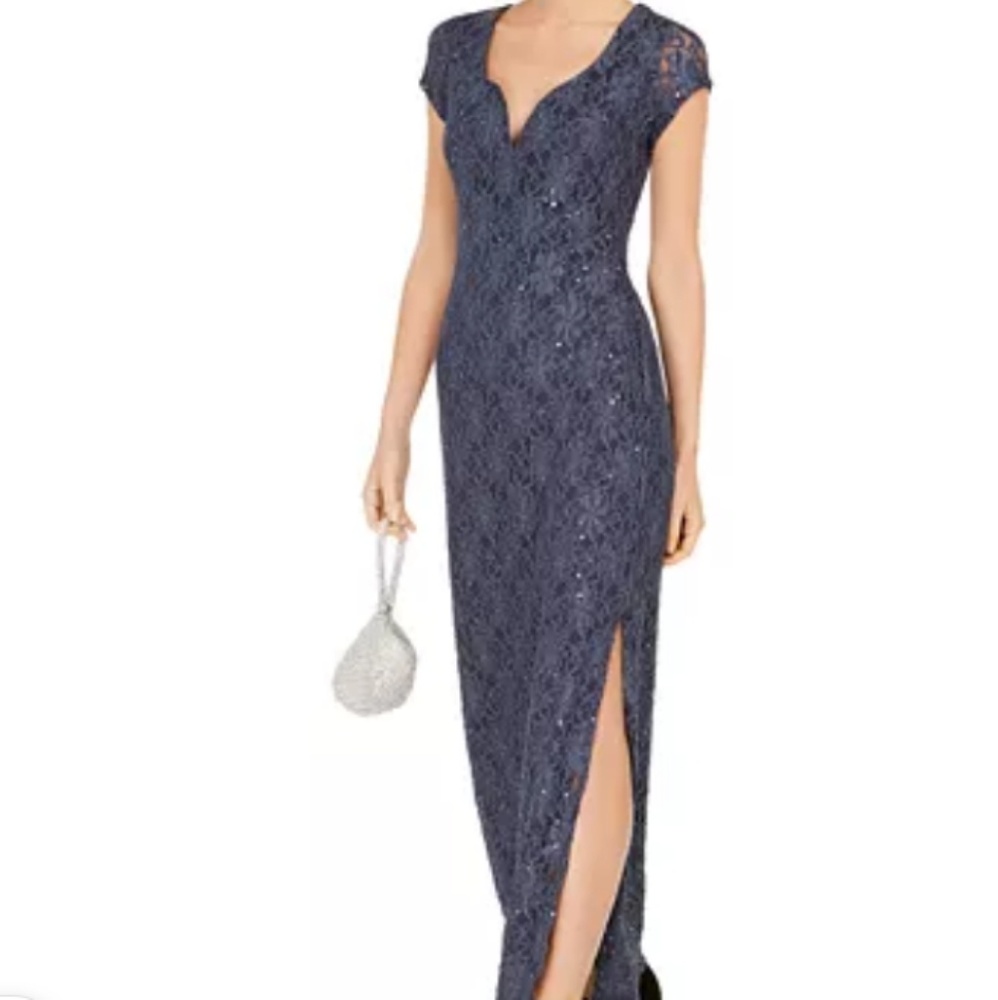 connected size 6 Dress in lace column with sequins
